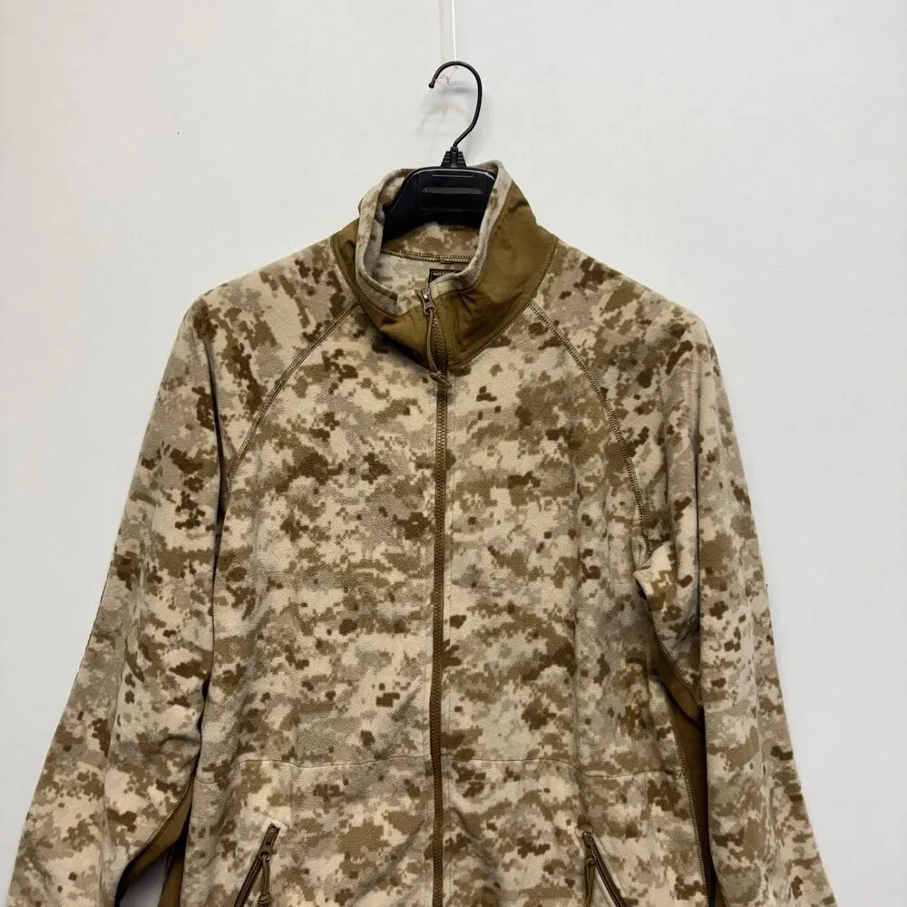 USMC Peckham Size Medium Polartec Fleece Jacket Desert MARPAT Camo C112 -10